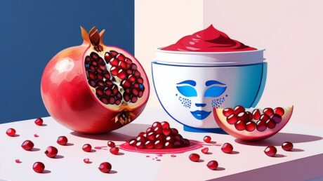 Омолаживающая маска из кожуры граната и рисовой муки для сияния кожи.