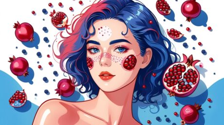 Маска для волос из гранатового сока и семян чиа для глубокого увлажнения и блеска.