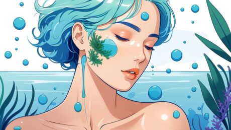 Биоразлагаемые патчи для лица с ферментами морских водорослей для увлажнения