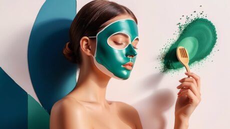 Маска из цветной глины и спирулины для детокса кожи с эффектом легкого загара