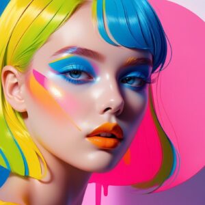 Техники макияжа с использованием экосъемных неоновых пигментов