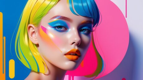 Техники макияжа с использованием экосъемных неоновых пигментов