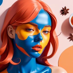 Маска из цветной глины для лица с добавлением специй для усиления кровообращения и сияния кожи